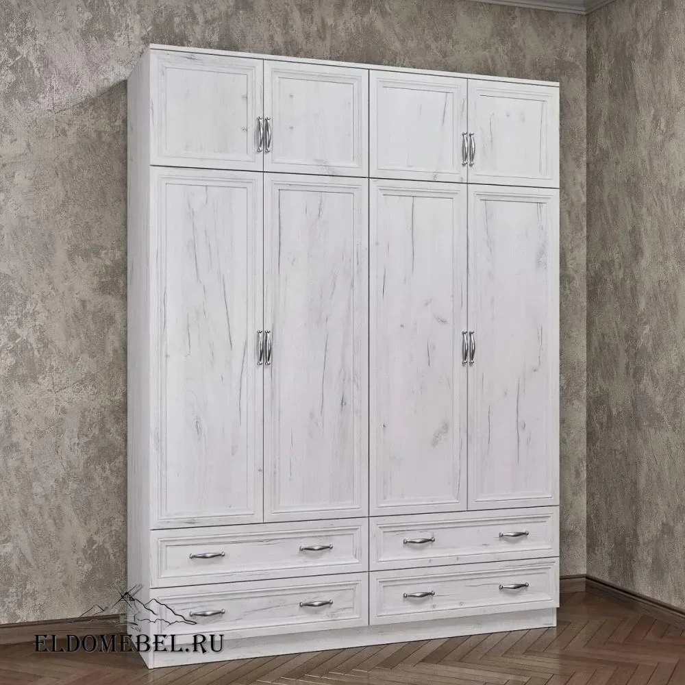 Шкаф с антресолью 4/ 10      цвет Дуб крафт белый