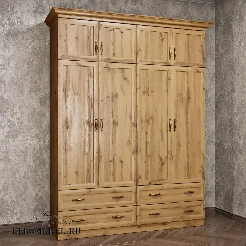 Шкаф с антресолью 4/ 10      цвет Дуб крафт золотой