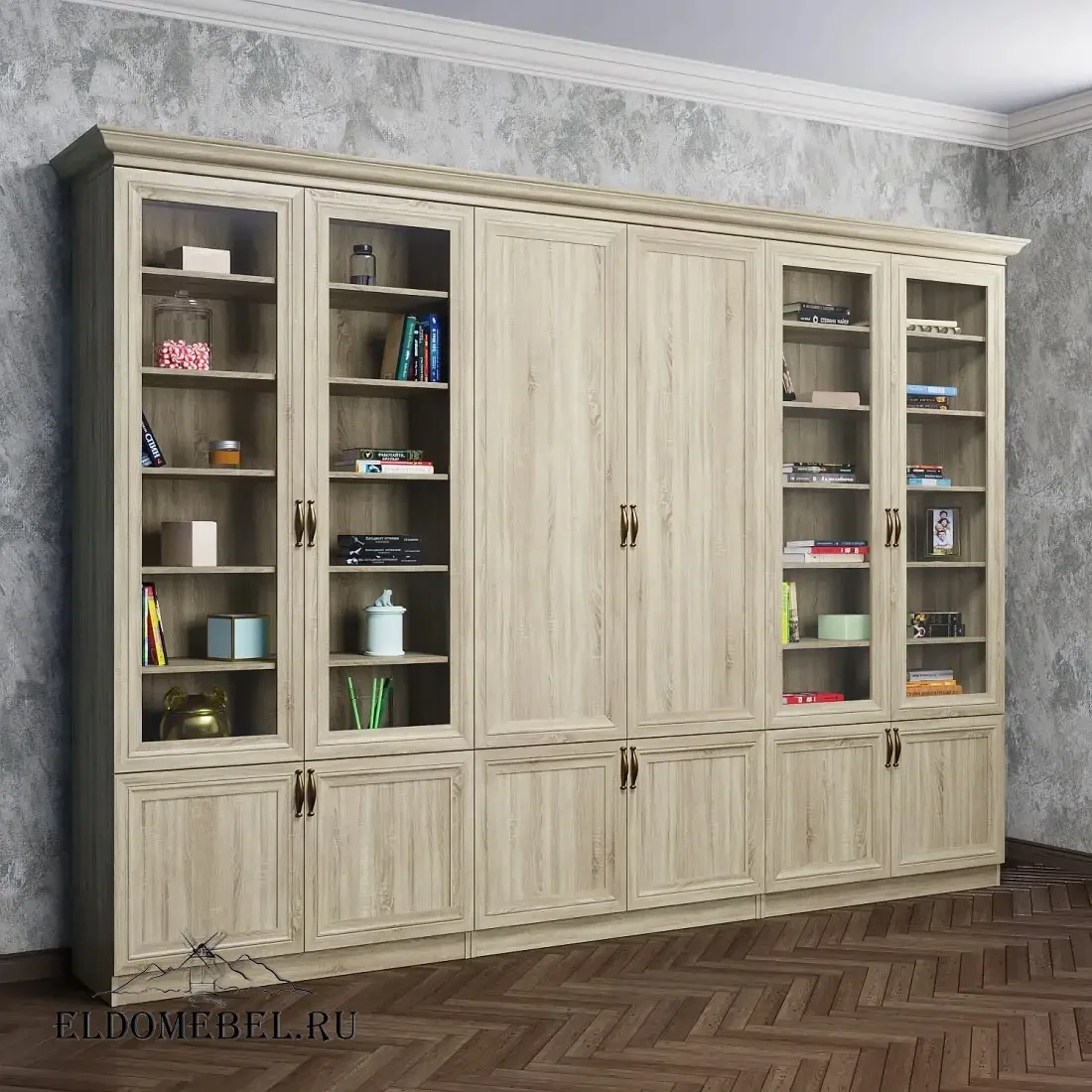 Книжная стенка Автограф 6 цвет Стандарт дуб сонома