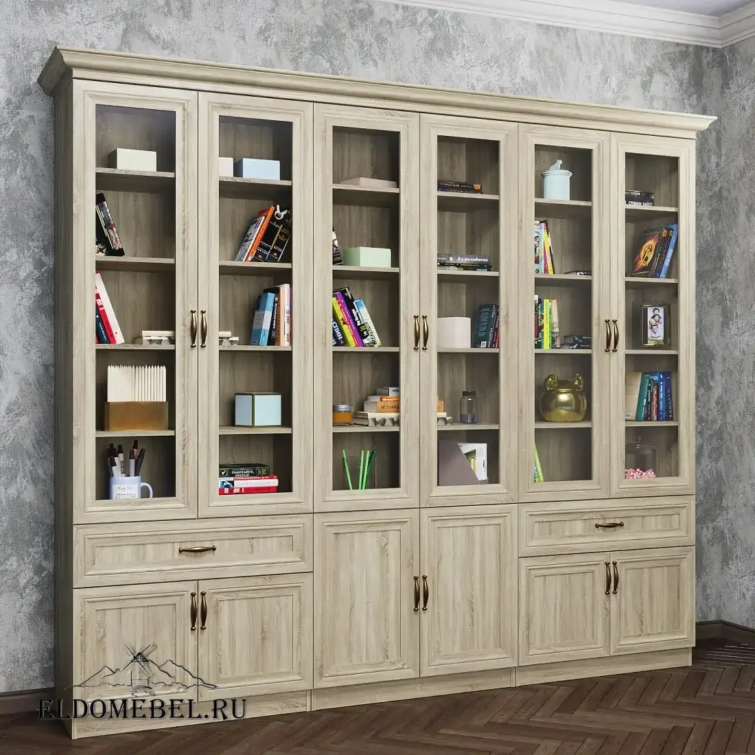 Книжная стенка Автограф 8 цвет Стандарт дуб сонома