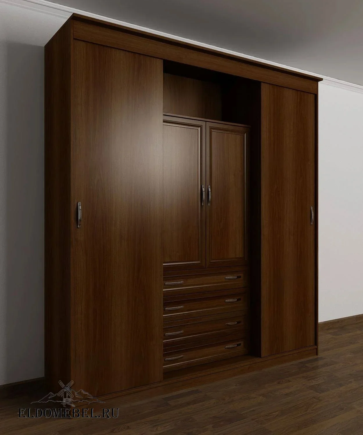 Шкаф купе Эндр 14      цвет Стандарт итальянский орех