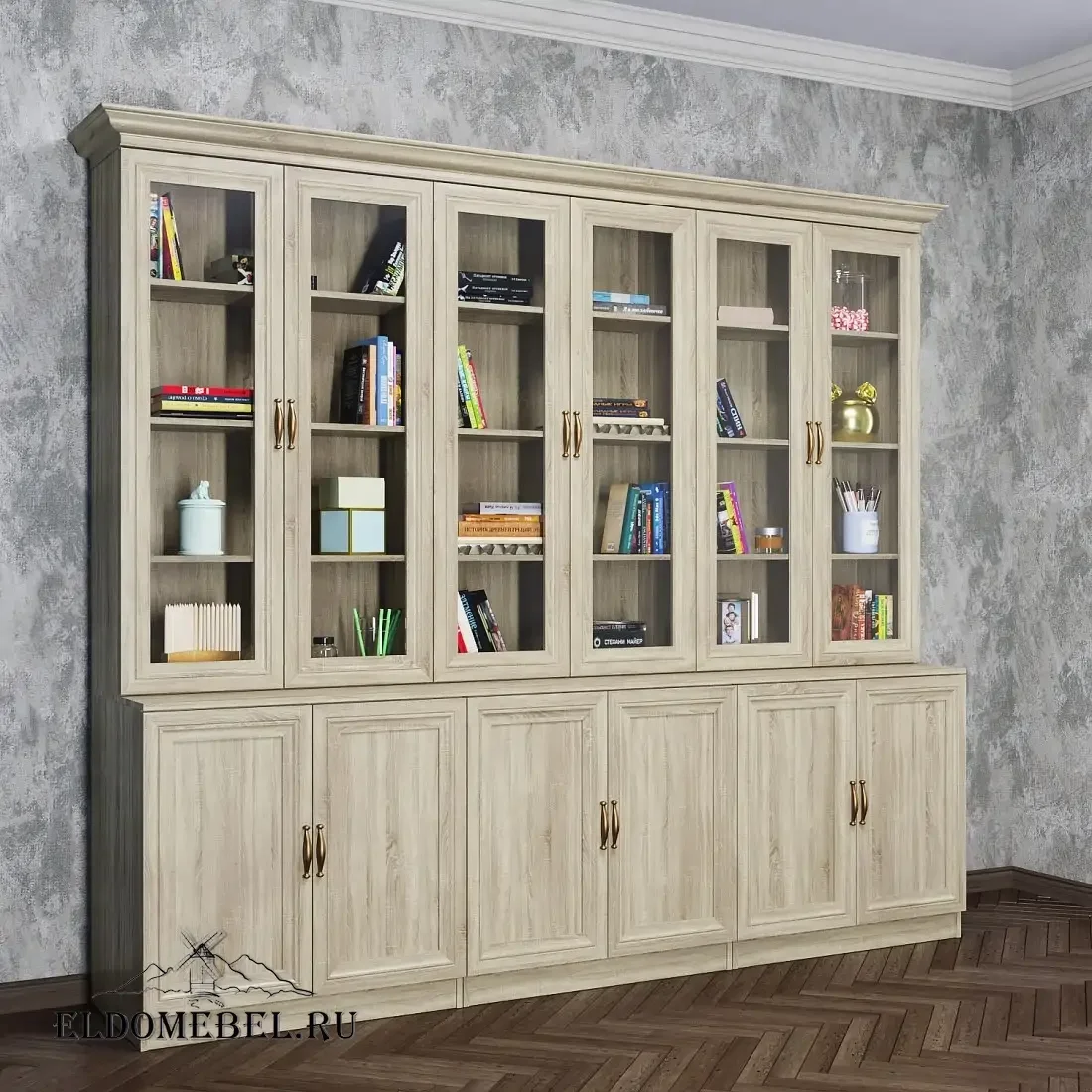 Книжная стенка Автограф 11 цвет Стандарт дуб сонома