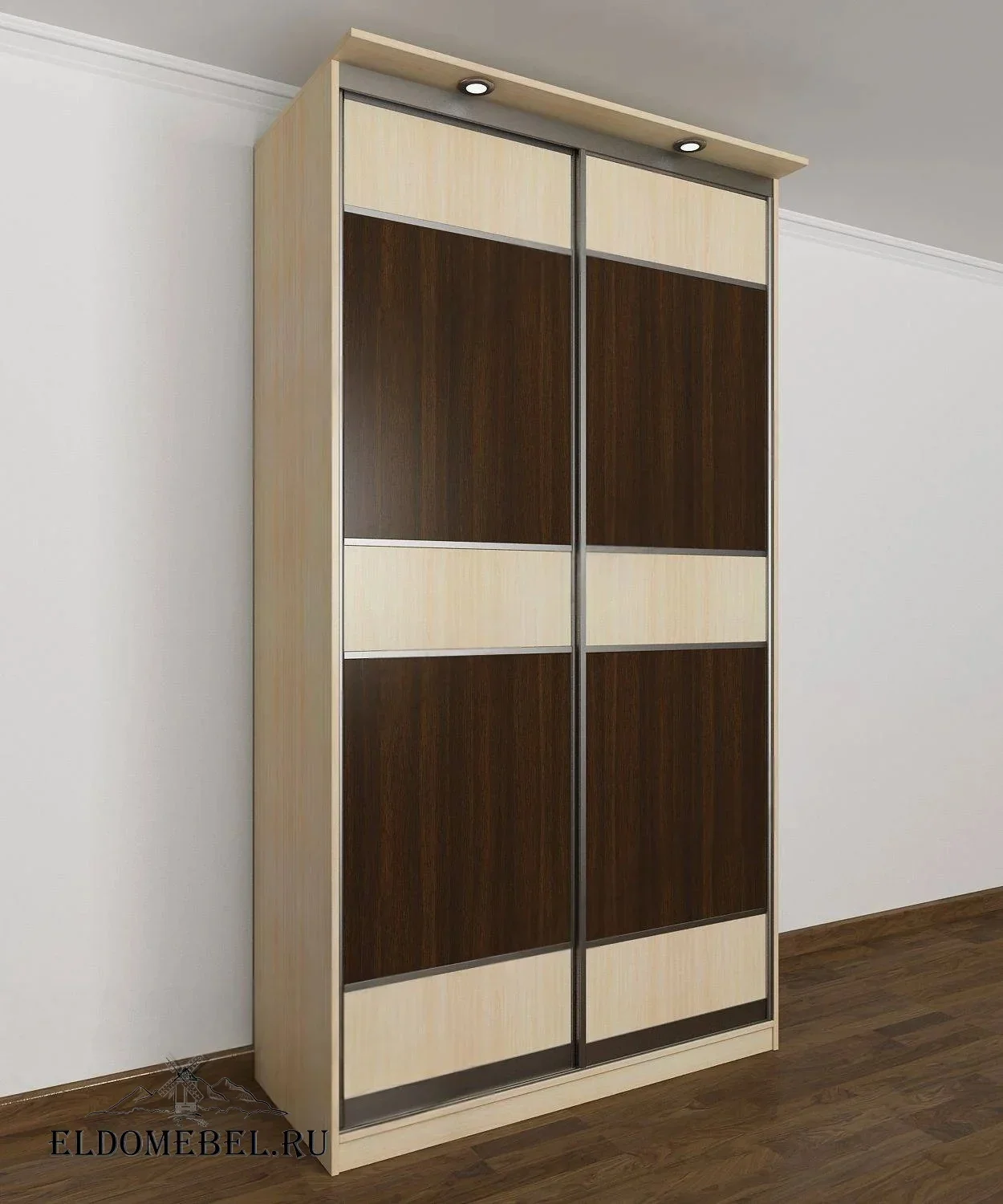 Шкаф купе Леро 23      цвет Стандарт беленый дуб - венге