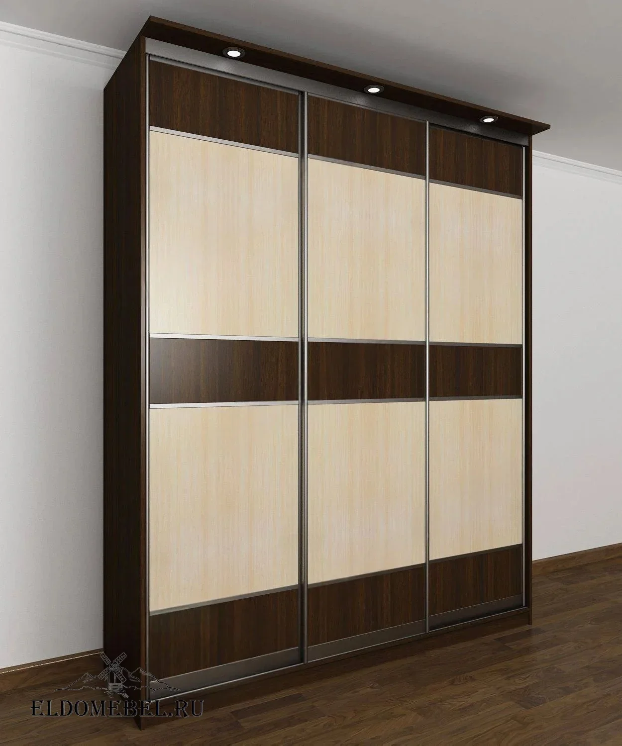 Шкаф купе Леро 24      цвет Стандарт венге - молочный дуб