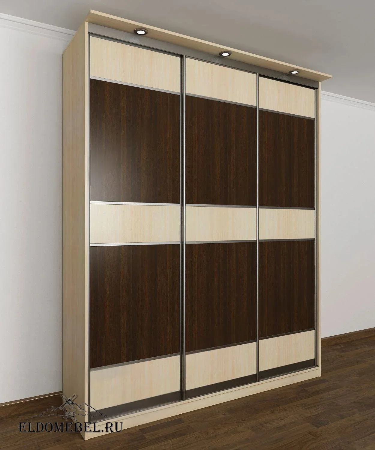 Шкаф купе Леро 24      цвет Стандарт беленый дуб - венге