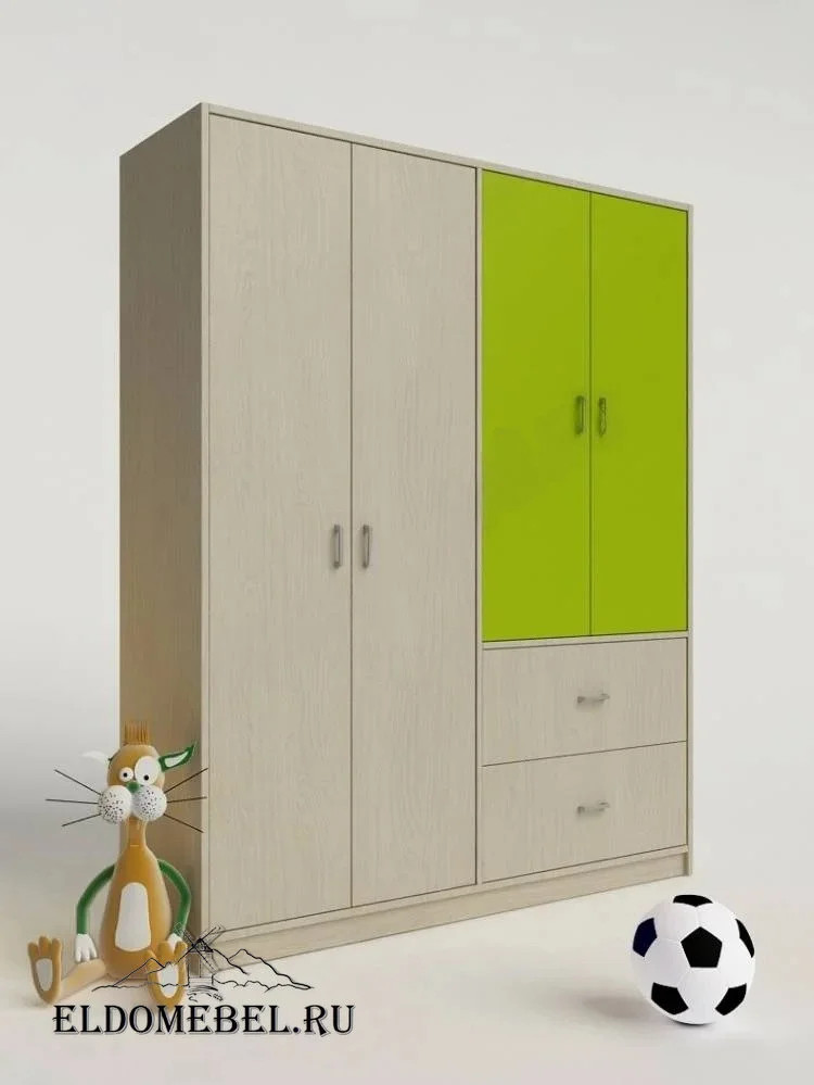 Детский шкаф-9      цвет зеленый лайм